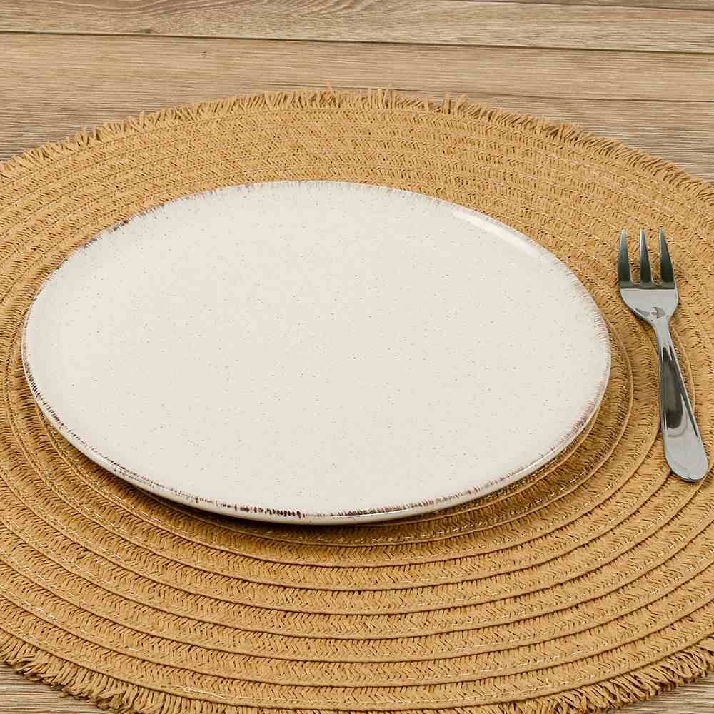 Prato De Sobremesa Naturalle Off White Havan Casa 21Cm - Cerâmica
