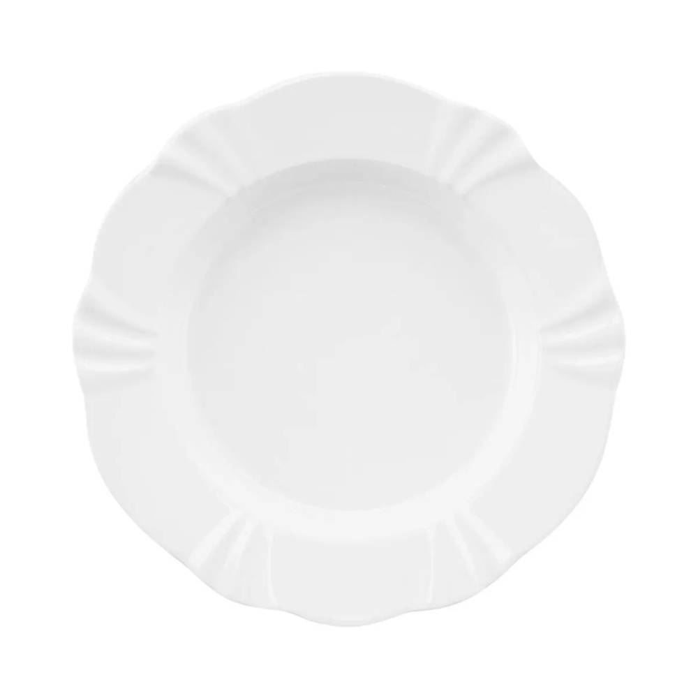 Prato Fundo Oxford Soleil White 24Cm - Porcelana