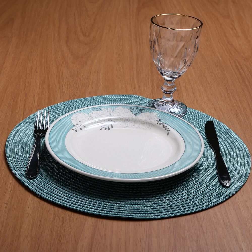 Prato Raso Biona Donna Isis  24Cm - Cerâmica Azul Claro