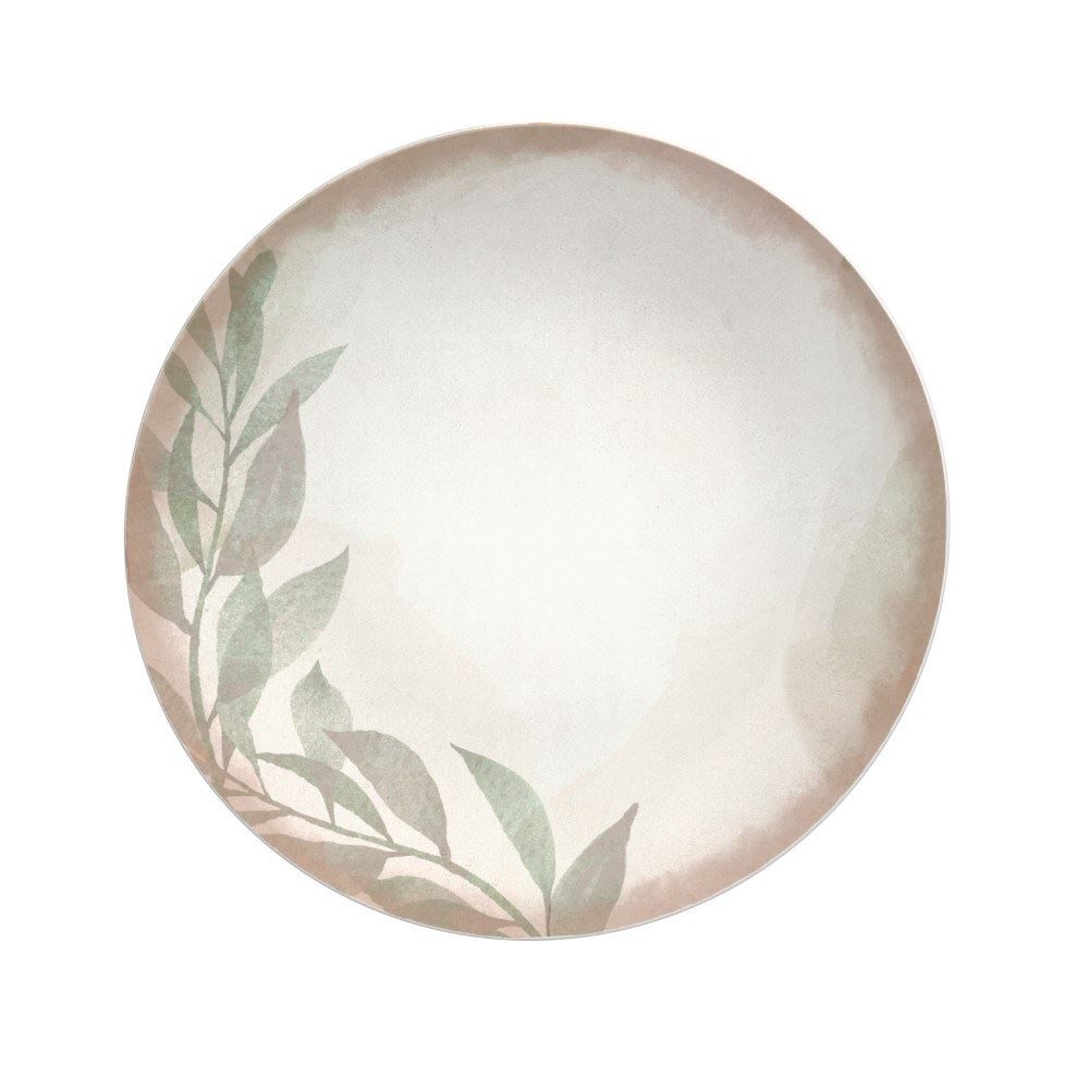Prato Raso Decorado Porcelana Tramontina 28Cm - Natur