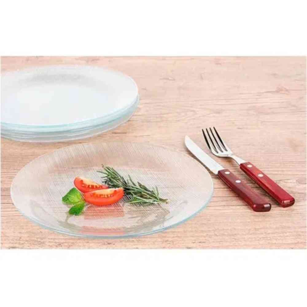 Prato Raso Diamante Duralex Vidro 23Cm - Transparente