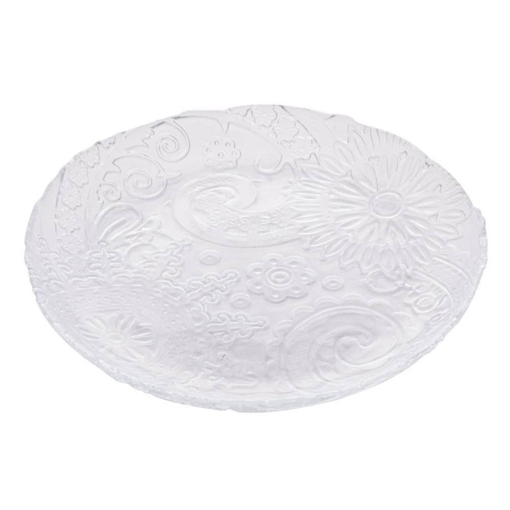 Prato Raso Em Vidro Lyor 28,5Cm - Paisley