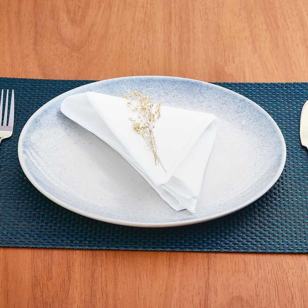 Prato Raso Ivy Azul Havan Casa 27Cm - Cerâmica