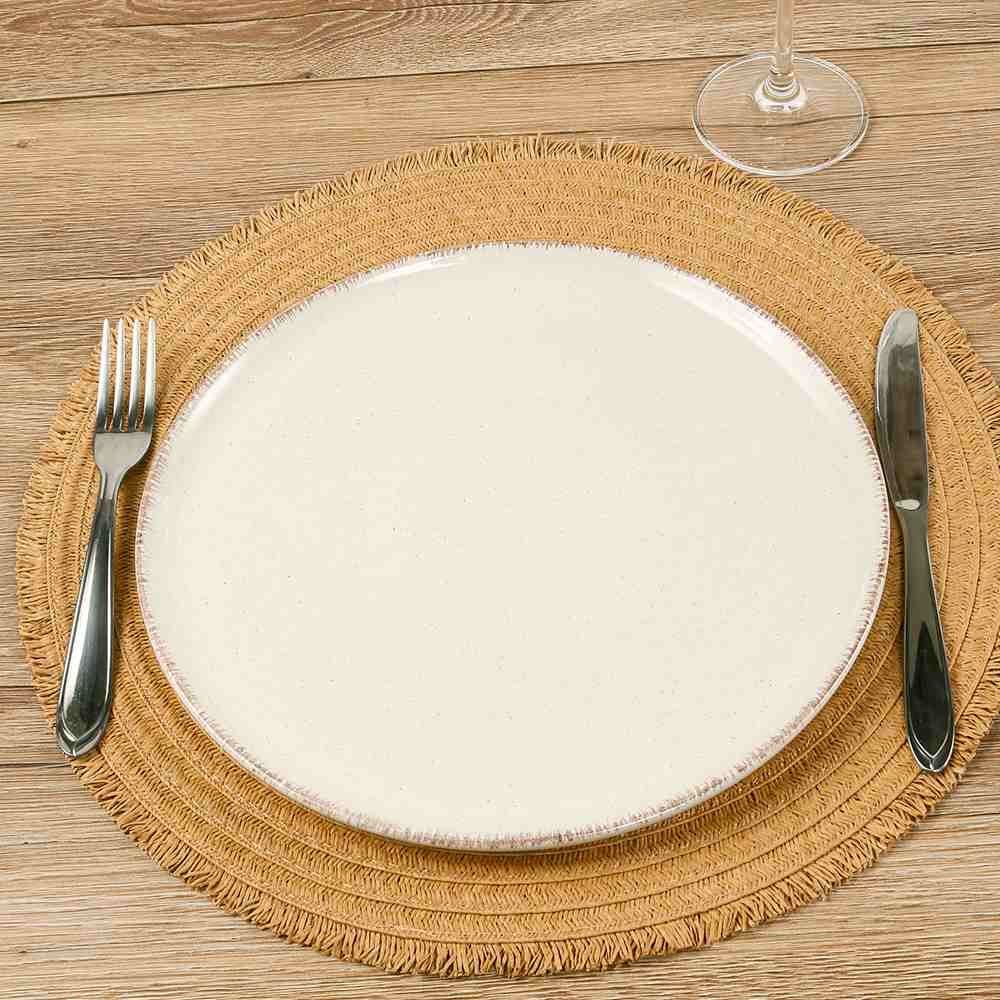 Prato Raso Naturalle Off White Havan Casa 27Cm - Cerâmica