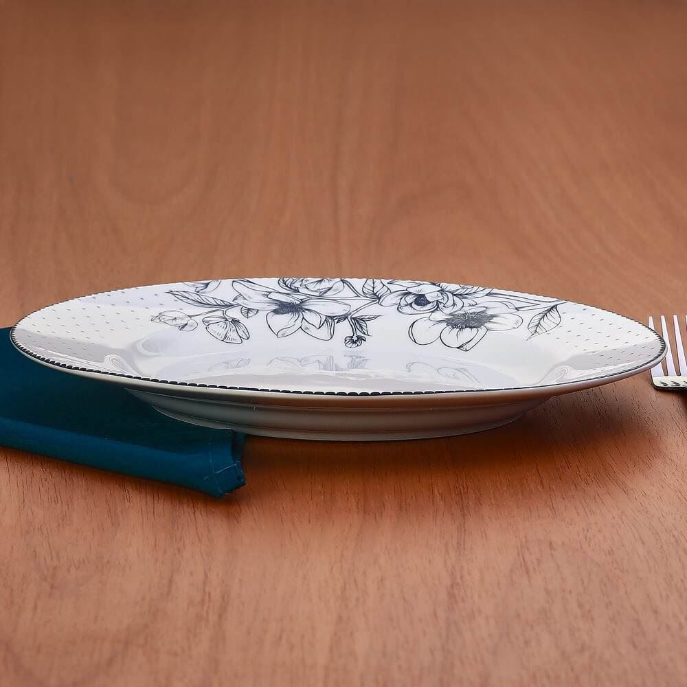 Prato Raso Porcelana Jasmine Havan Casa 27Cm - Estampado