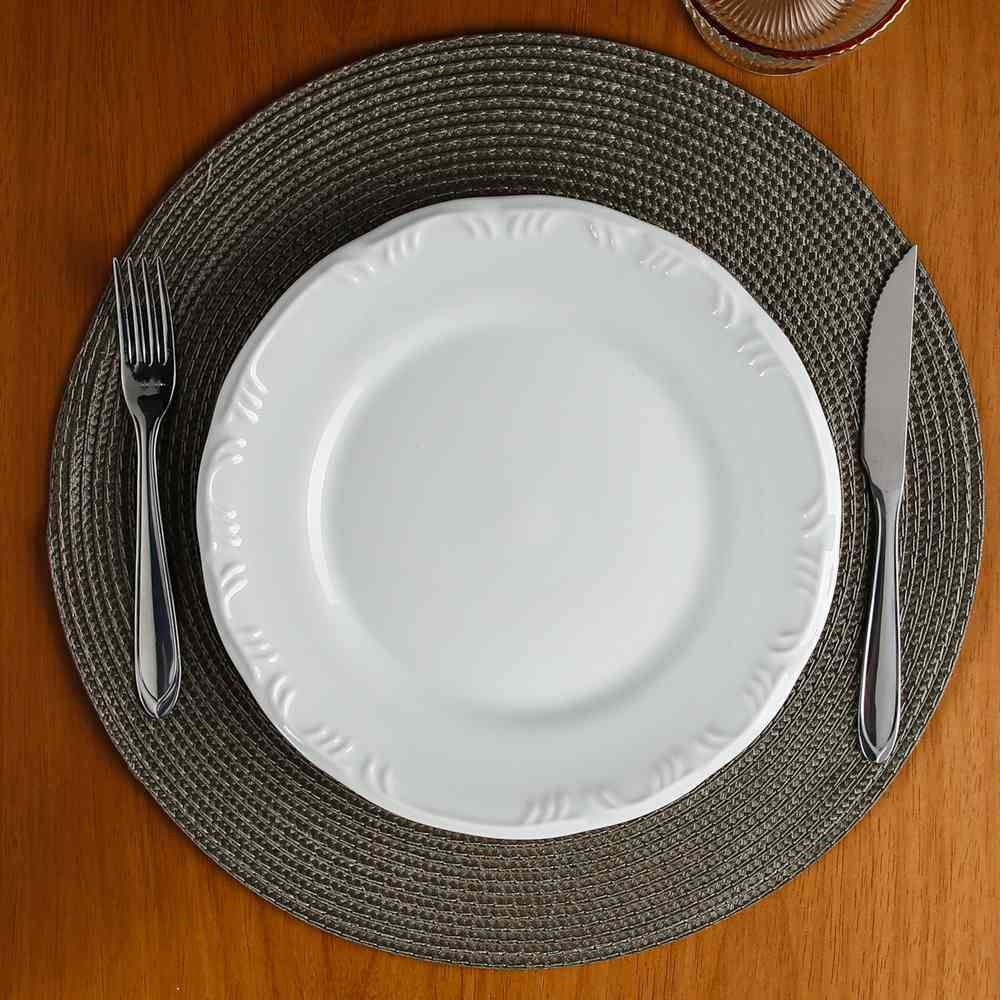 Prato Raso Porcelana Pomerode Schmidt 26 Cm - Branco