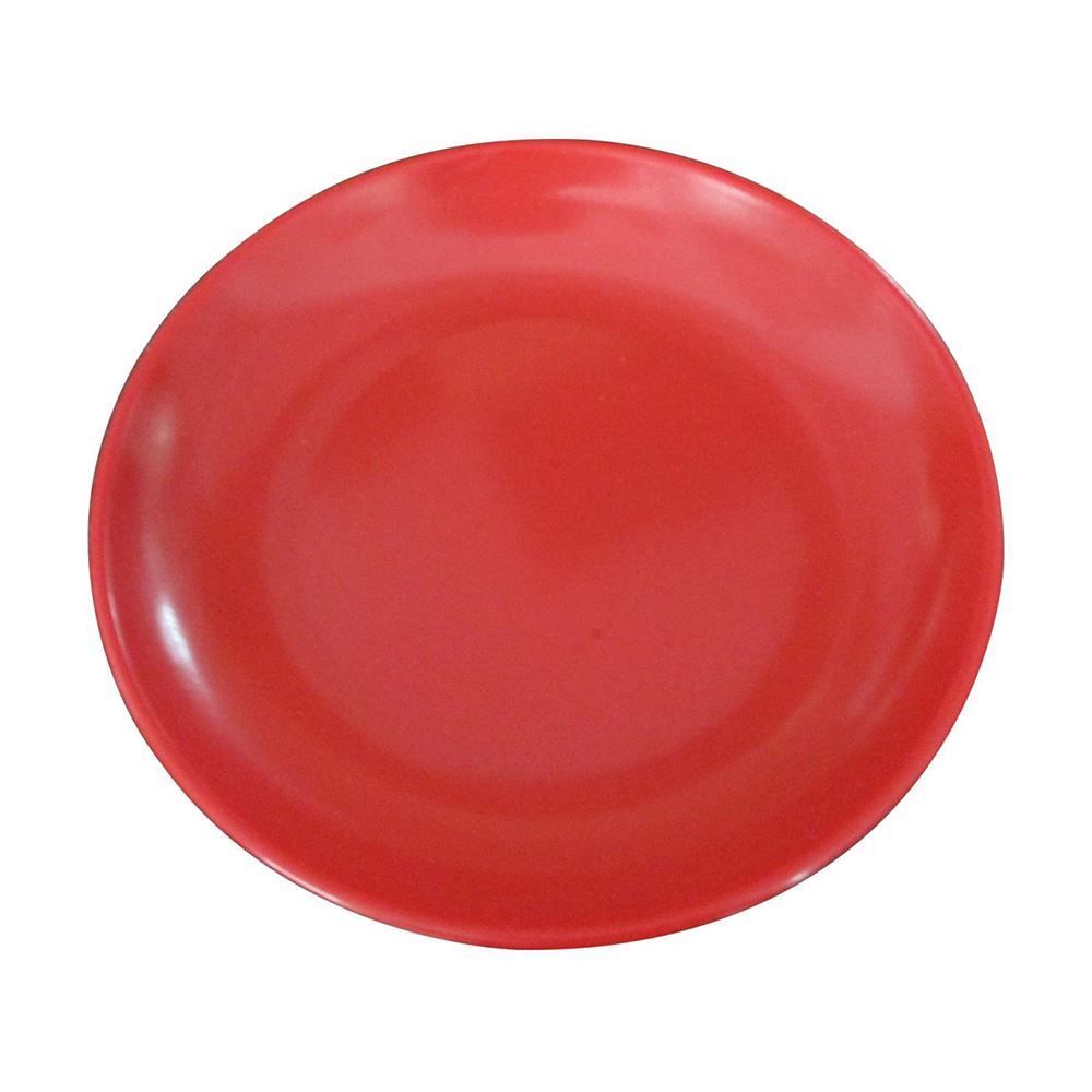 Prato Solecasa Oriental Melamina 20Cm - Vermelho e Preto