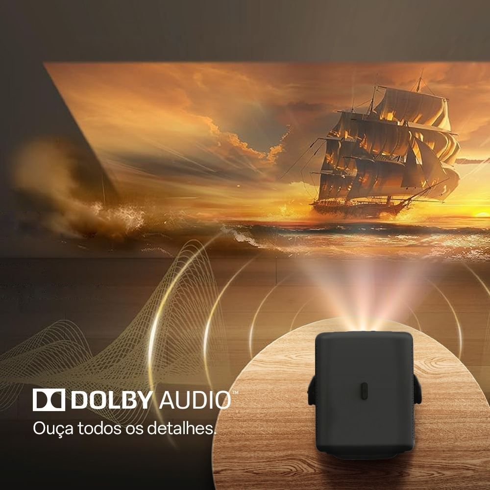 Projetor  Smart Full Hd - Multi L Portátil Foco Eletrônico L Wi Fi Bt