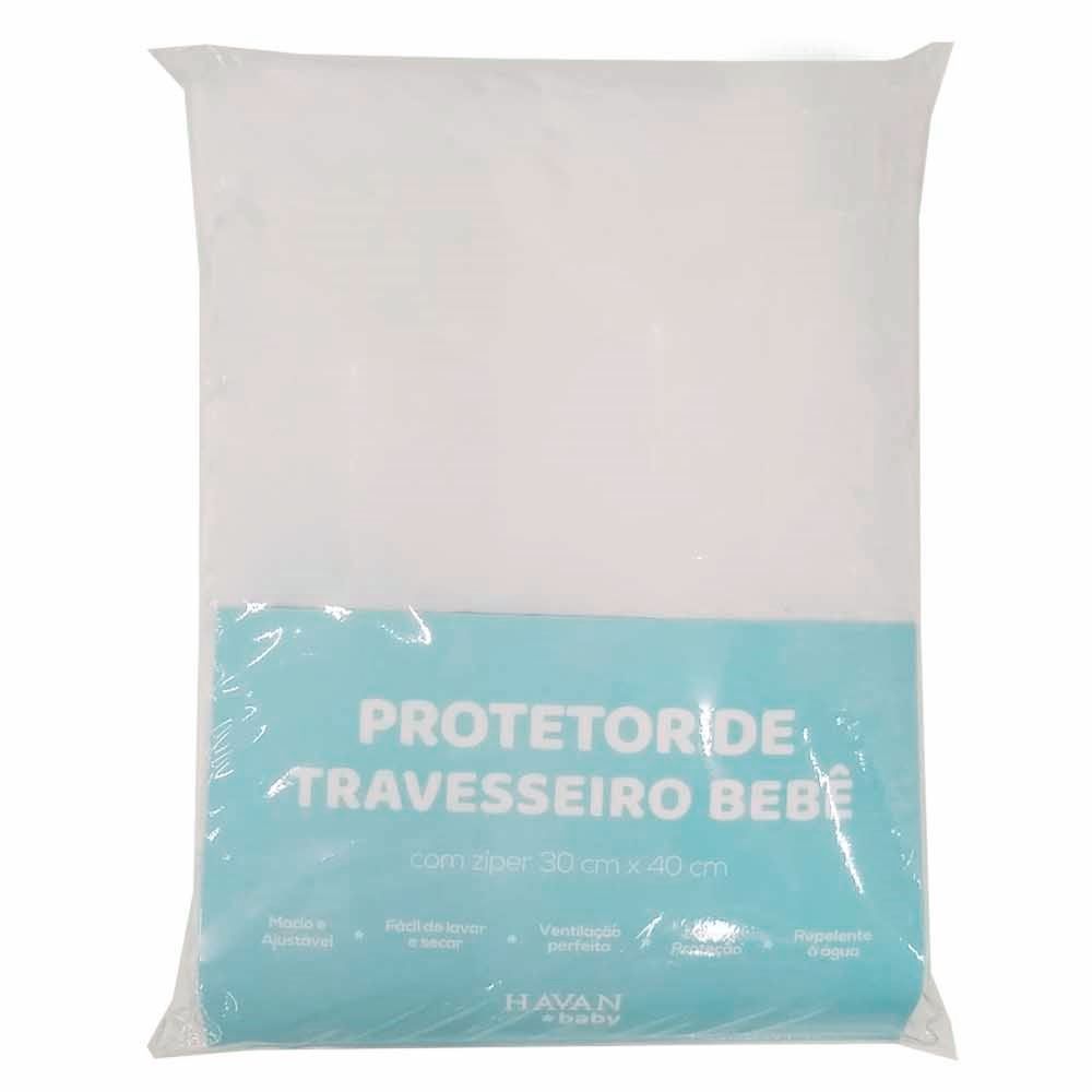 Protetor De Travesseiro 30X40 Com Ziper - Branco