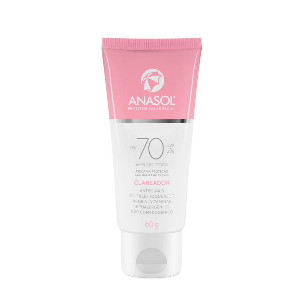 Protetor Solar Facial Clareador Fps 70 Anasol - 60g