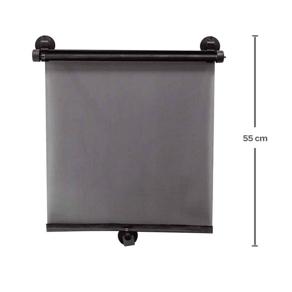 Protetor Solar Retratil Com Ventosa Buba - Cinza