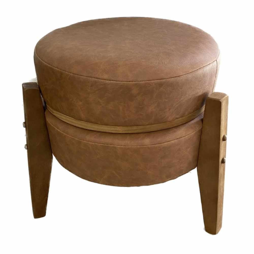 Puff Multiuso Jakarta 39X41 Cm Havan Casa - Marrom