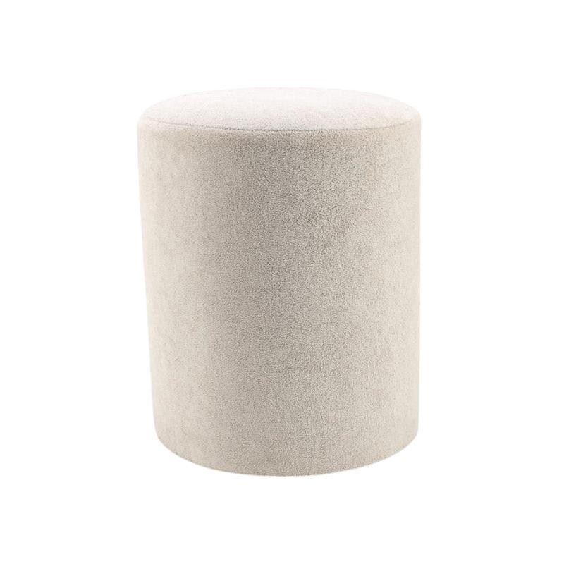 Puff Redondo Tecido Boucle Havan Casa - Natural