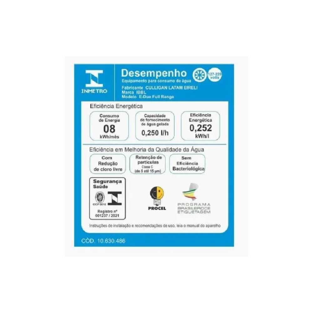 Purificador De Água Ibbl E-Due Full Range - 79073001