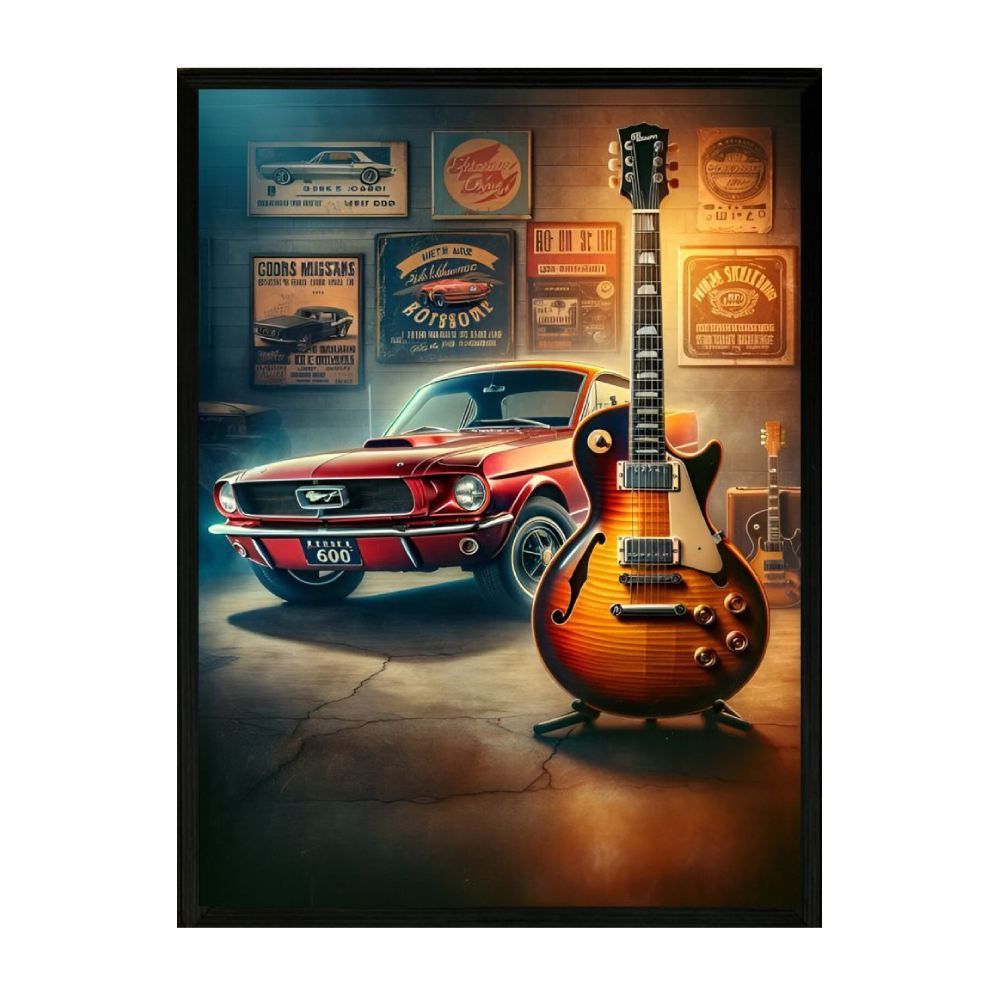 Quadro Retangular Fx Quadros 33Cm - Garage Rock
