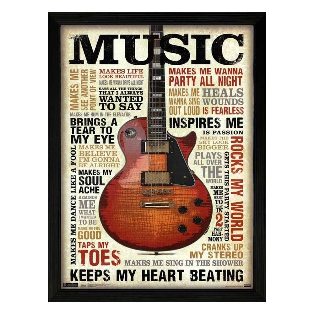 Quadro Retangular Fx Quadros 33Cm - Guitarra