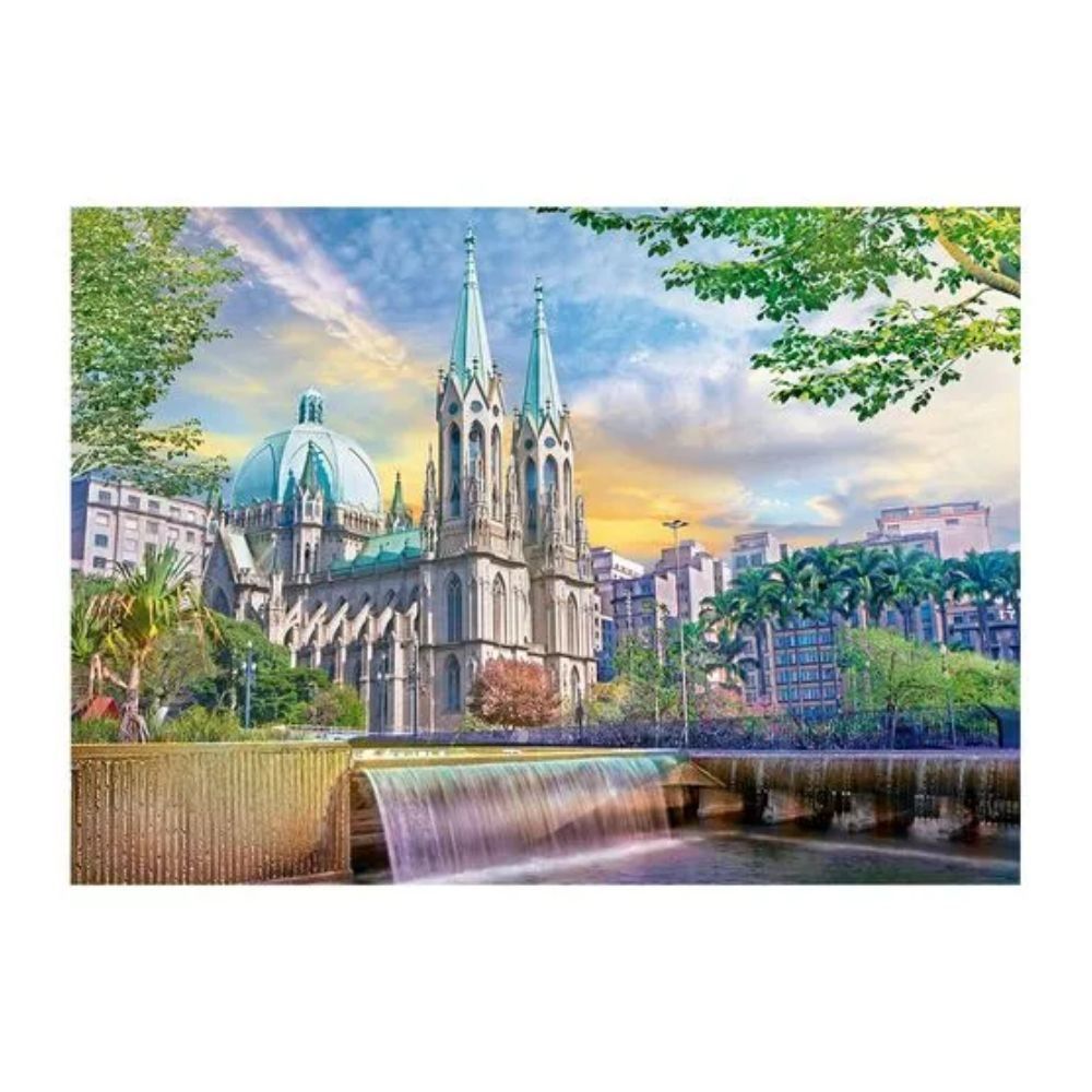 Quebra Cabeça 1000 Peças Catedral Da Sé Grow - 04554 