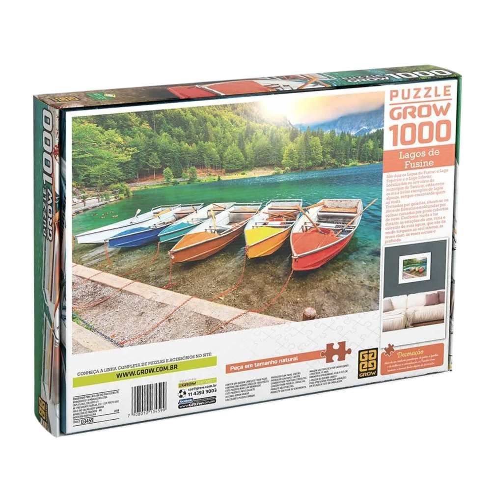 Quebra-Cabeça 1000 Peças Lagos De Fusine Grow - Colorido