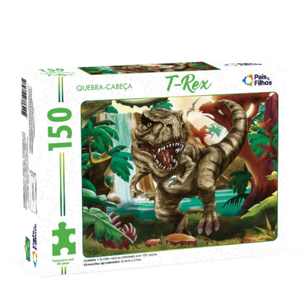 Quebra Cabeça 150 Peças T Rex Pais E Filhos - 2874