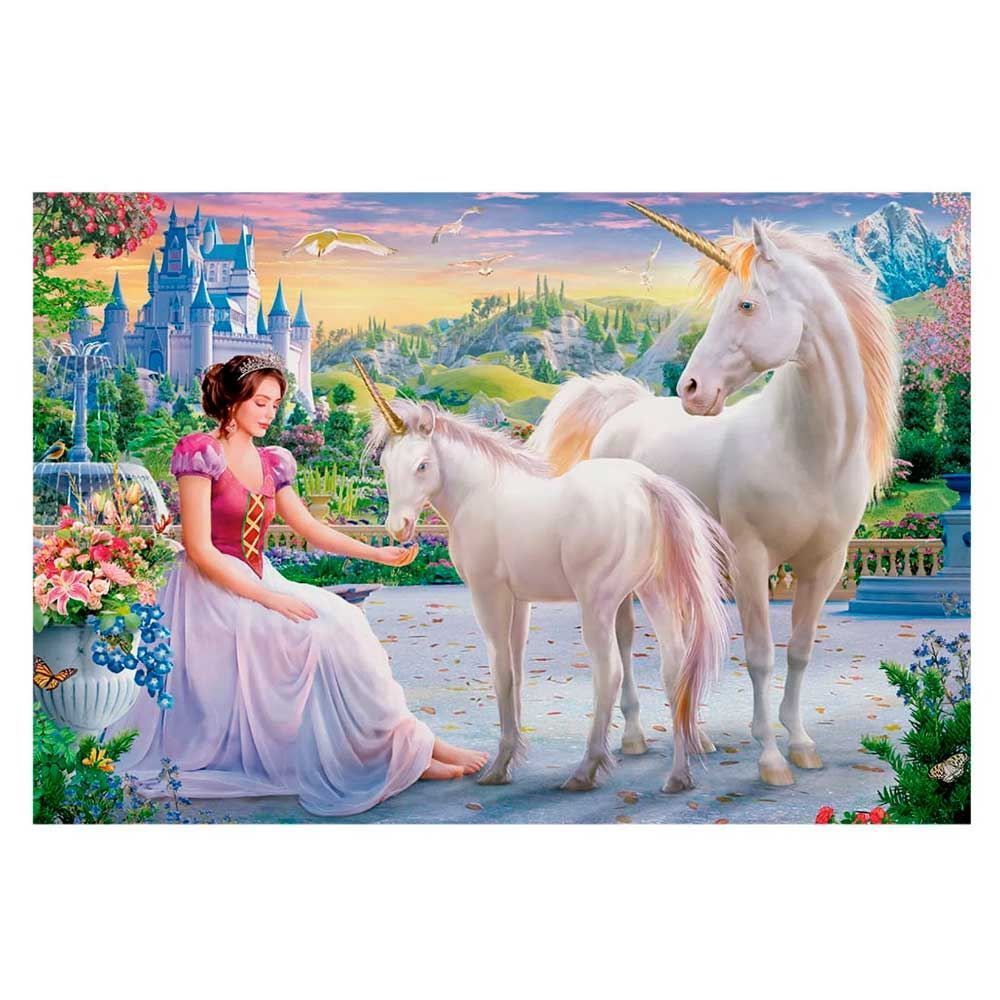 Quebra-Cabeça 200 Peças A Princesa E Seus Unicórnios Grow - 04243