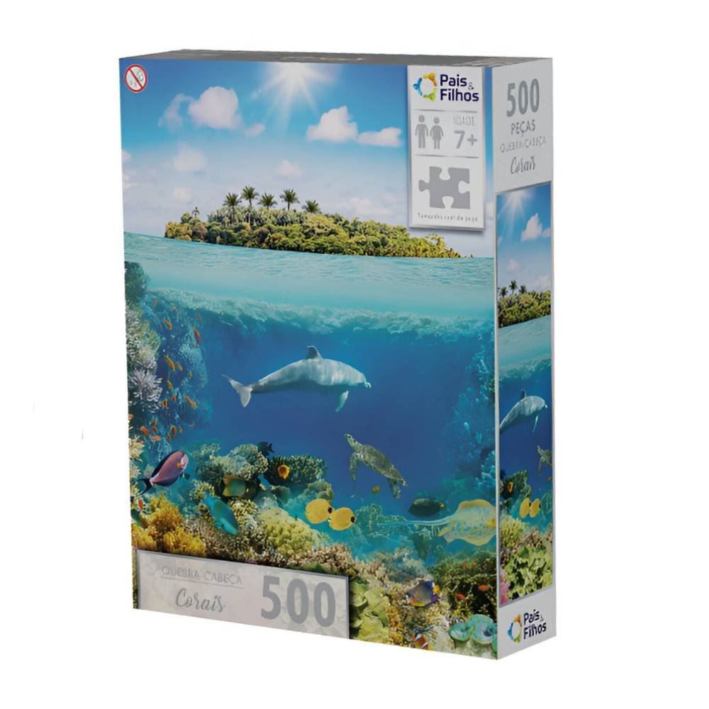 Quebra-Cabeça Corais Premium 500 Peças Gala - 791653
