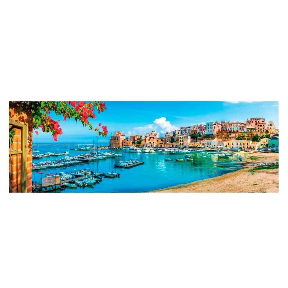 Quebra-Cabeça Panorama Castellammare Del Golfo 1500 Peças Grow - 4056