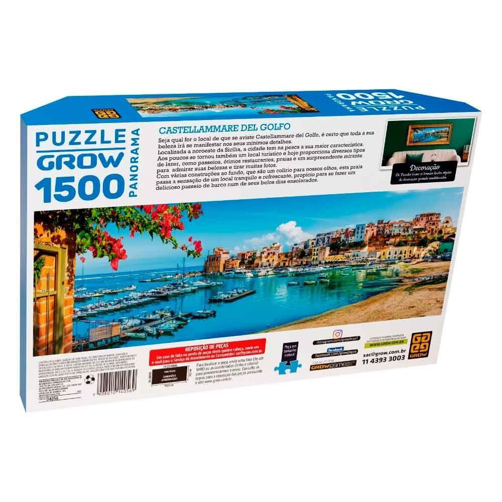Quebra-Cabeça Panorama Castellammare Del Golfo 1500 Peças Grow - 4056