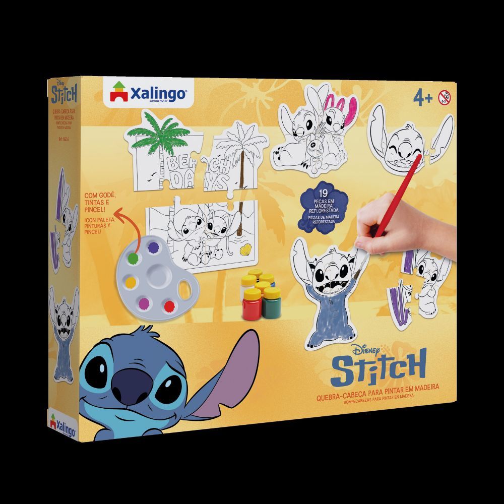 Quebra-Cabeça Para Pintar Em Madeira Stitch Xalingo