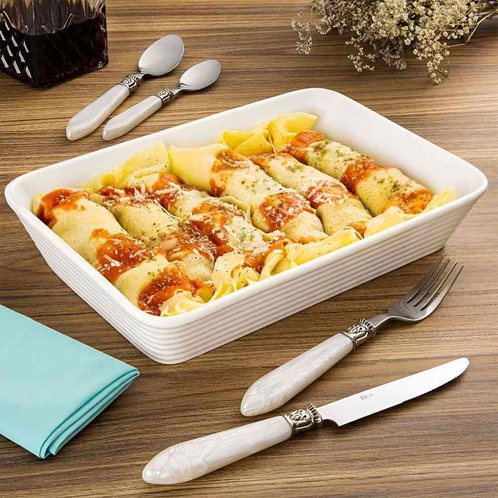 Travessa De Porcelana Línea Lyor 1,27 Litros - Branco