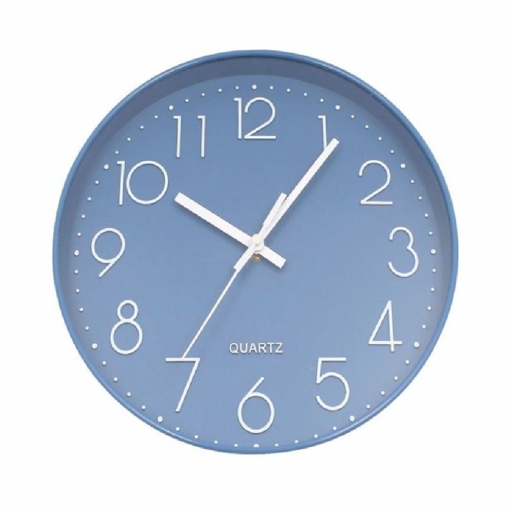 Relógio De Parede Azul Havan Casa - 30 Cm