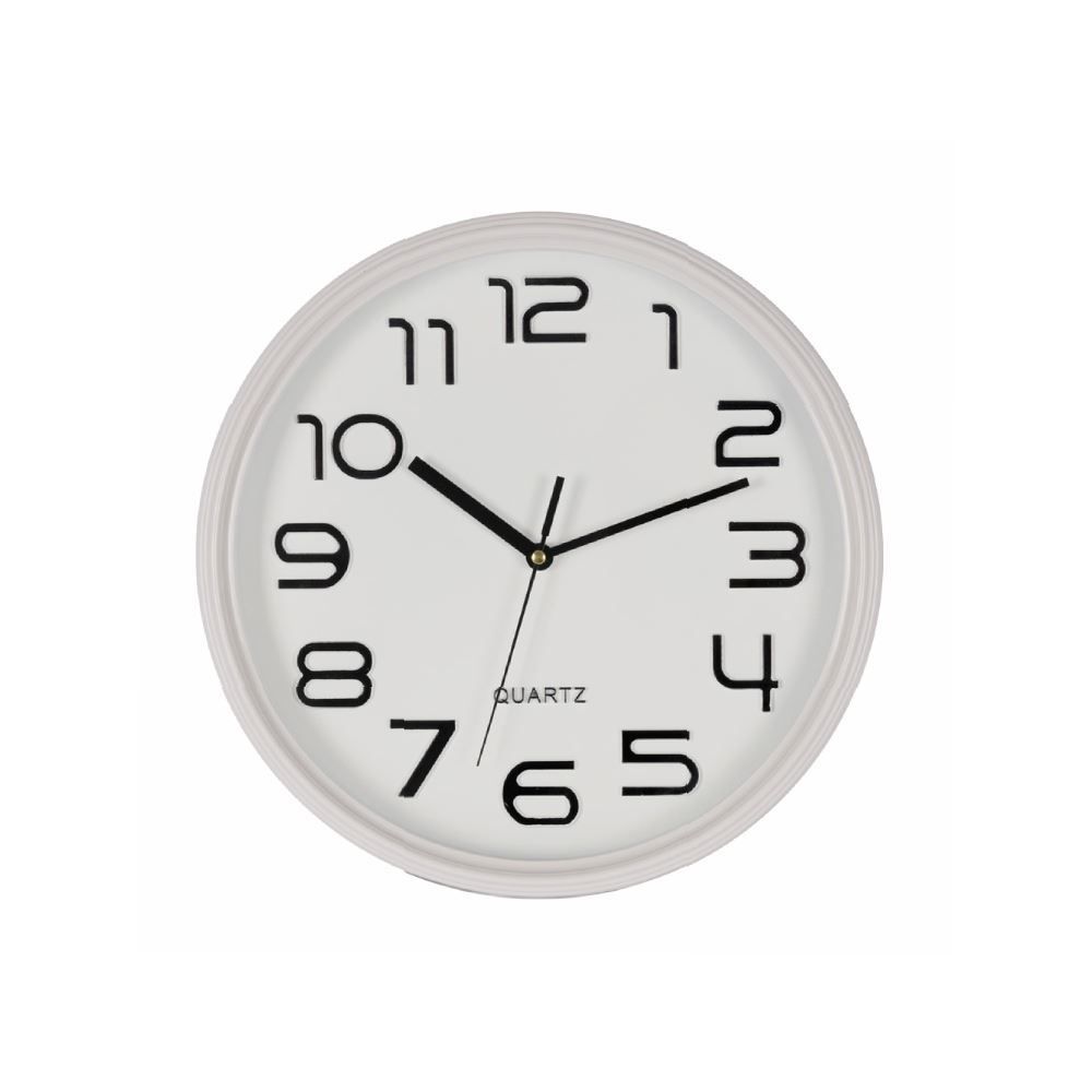 Relógio De Parede Com Branco Nuvem Havan Casa 30 Cm - Preto