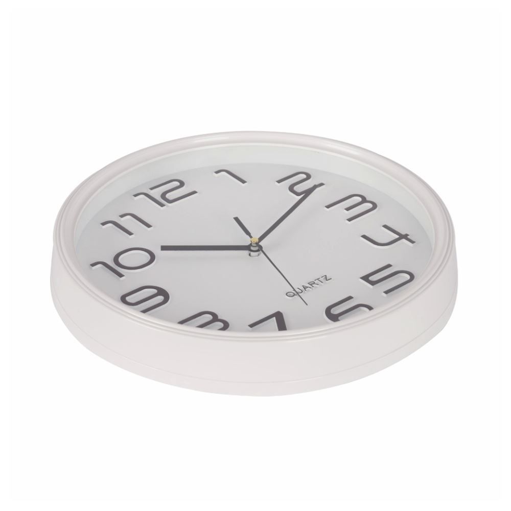Relógio De Parede Com Branco Nuvem Havan Casa 30 Cm - Preto
