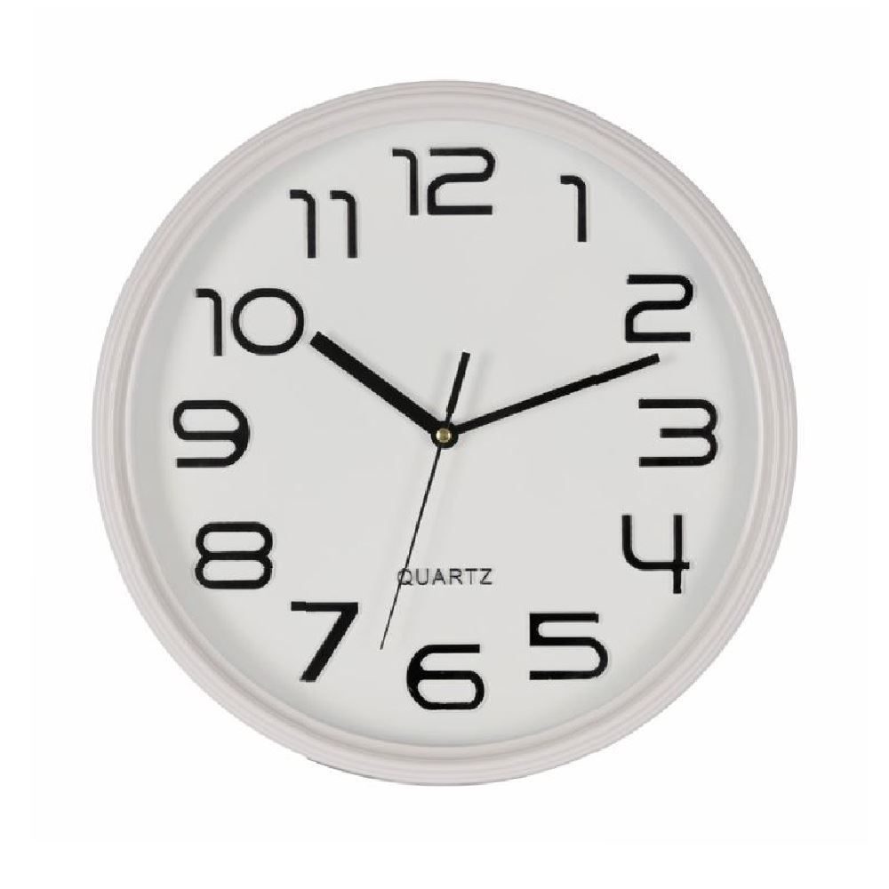 Relógio De Parede Com Branco Nuvem Havan Casa 30 Cm - Preto 