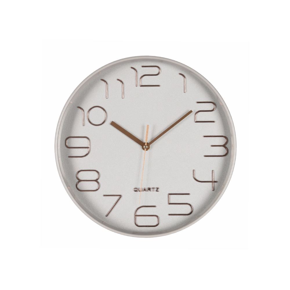 Relógio De Parede Com Fundo Prateado Havan Casa 30 Cm - Rosé Gold