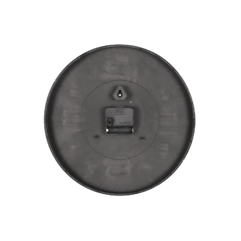 Relógio De Parede Com Fundo Preto Havan Casa 30 Cm - Prata