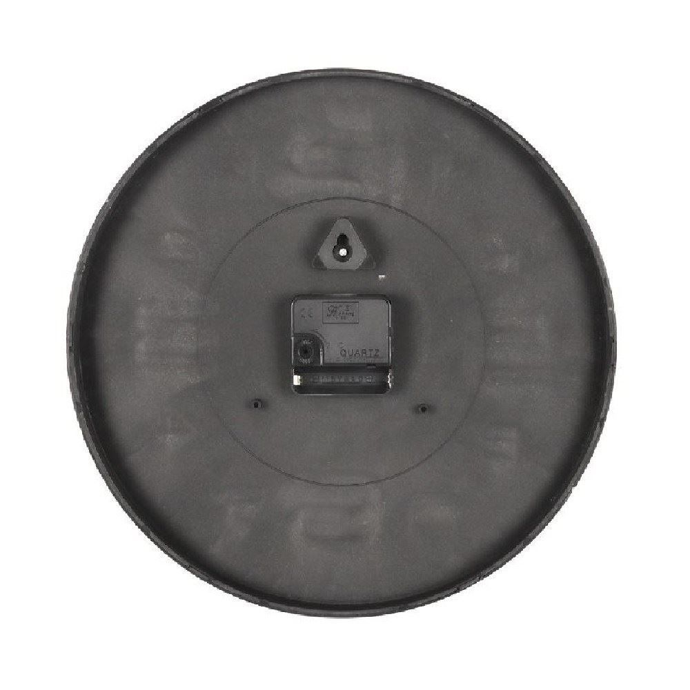 Relógio De Parede Com Fundo Preto Havan Casa 30 Cm - Prata