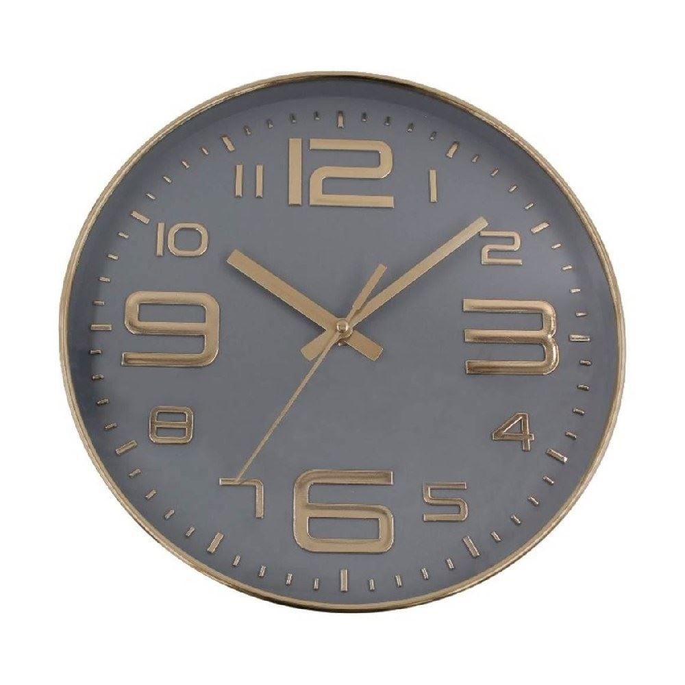 Relógio De Parede Dourado E Cinza Havan Casa - 30cm