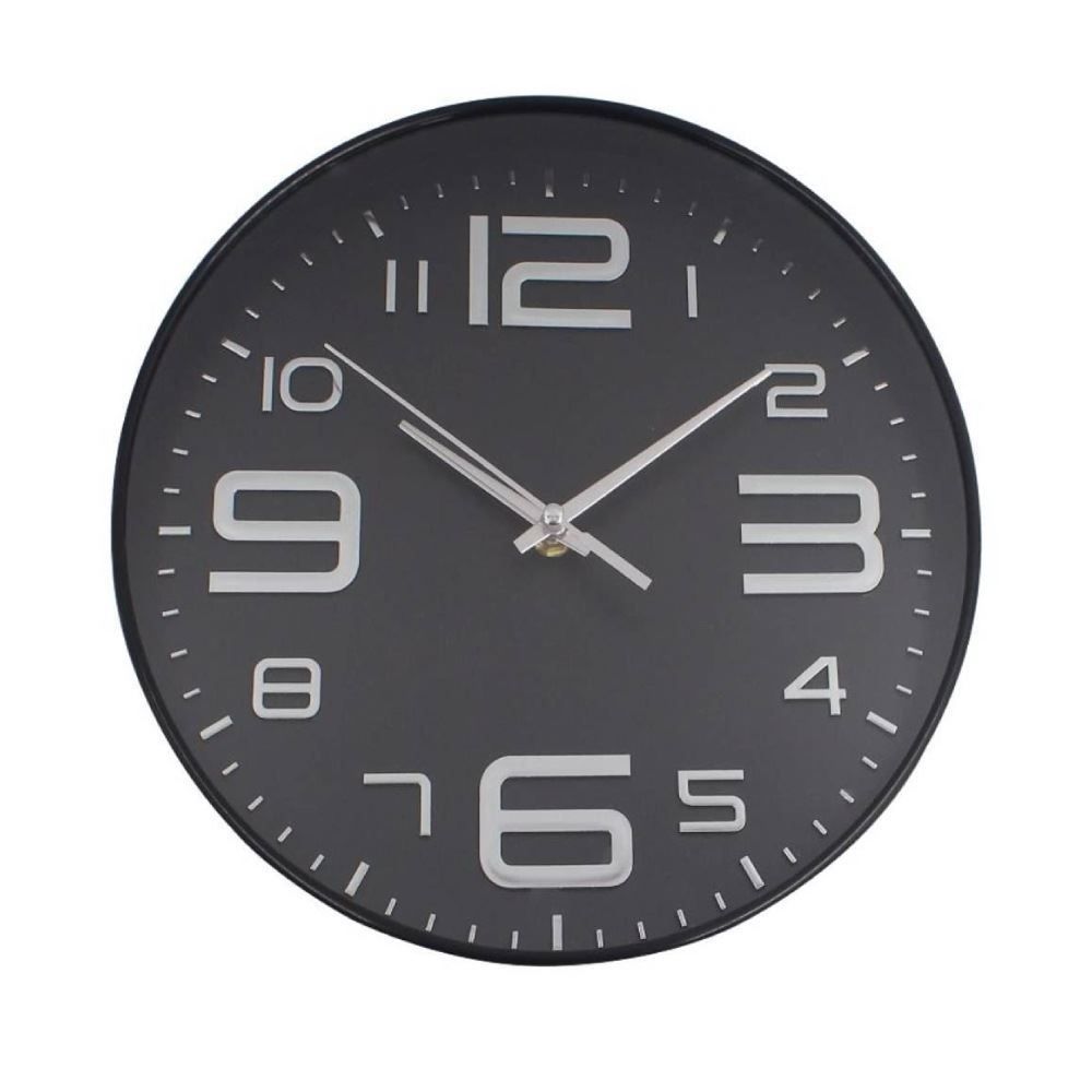 Relógio De Parede Preto E Prata Havan Casa - 30cm