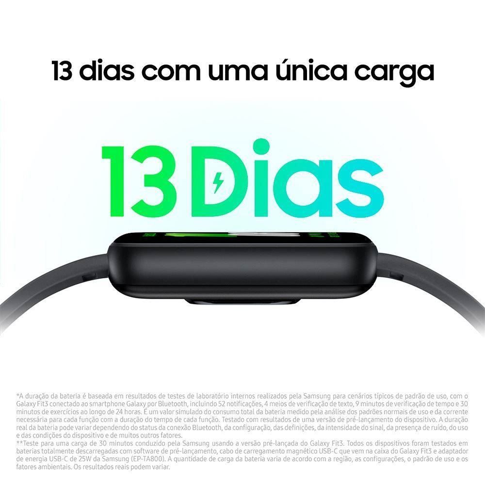 Relógio Galaxy Fit 3 Samsung Tela 1,6 Polegadas Amoled - Grafite