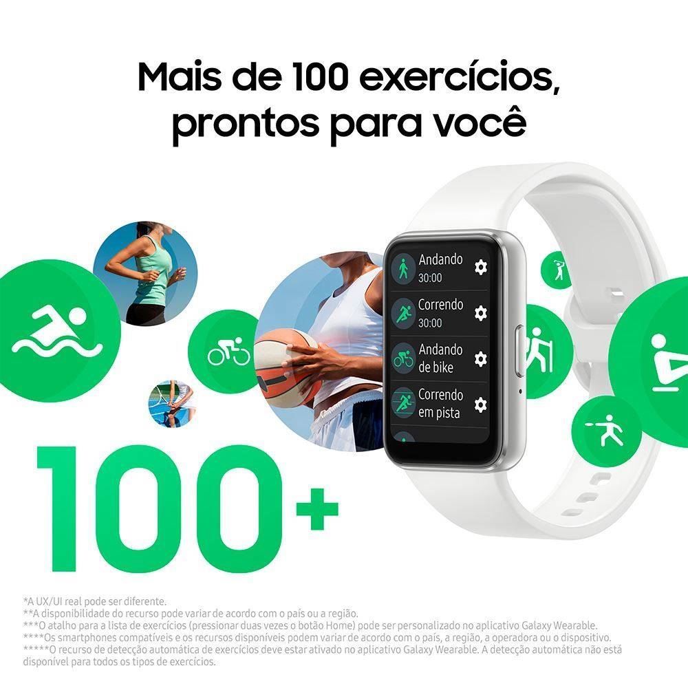 Relógio Galaxy Fit 3 Samsung Tela 1,6 Polegadas Amoled - Prata