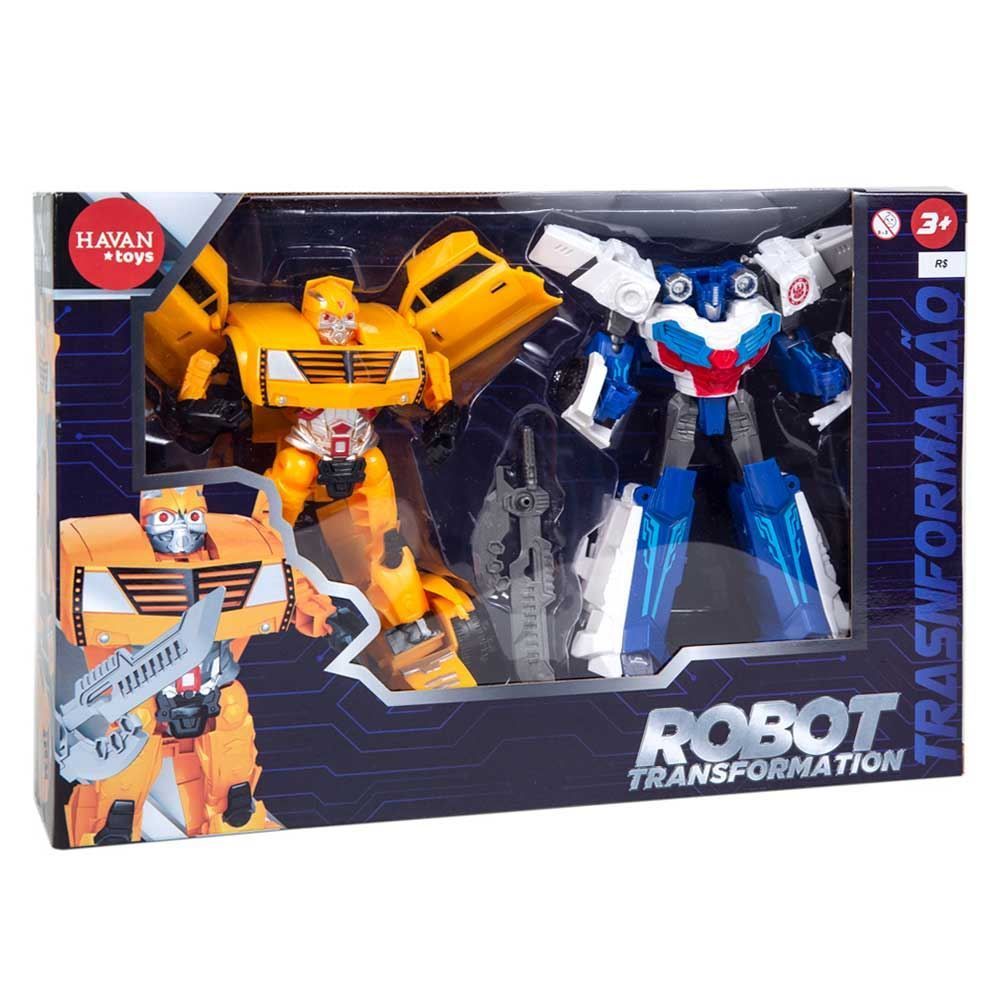 Robô Transformador 2 Peças Camaro E Caminhão Havan Toys - HBR0370