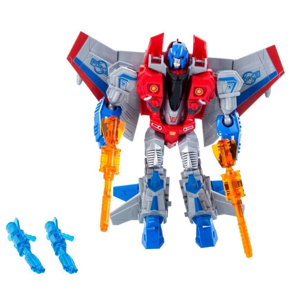 Robô Transformador Avião Azul/Vermelho Havan Toys - HBR0493