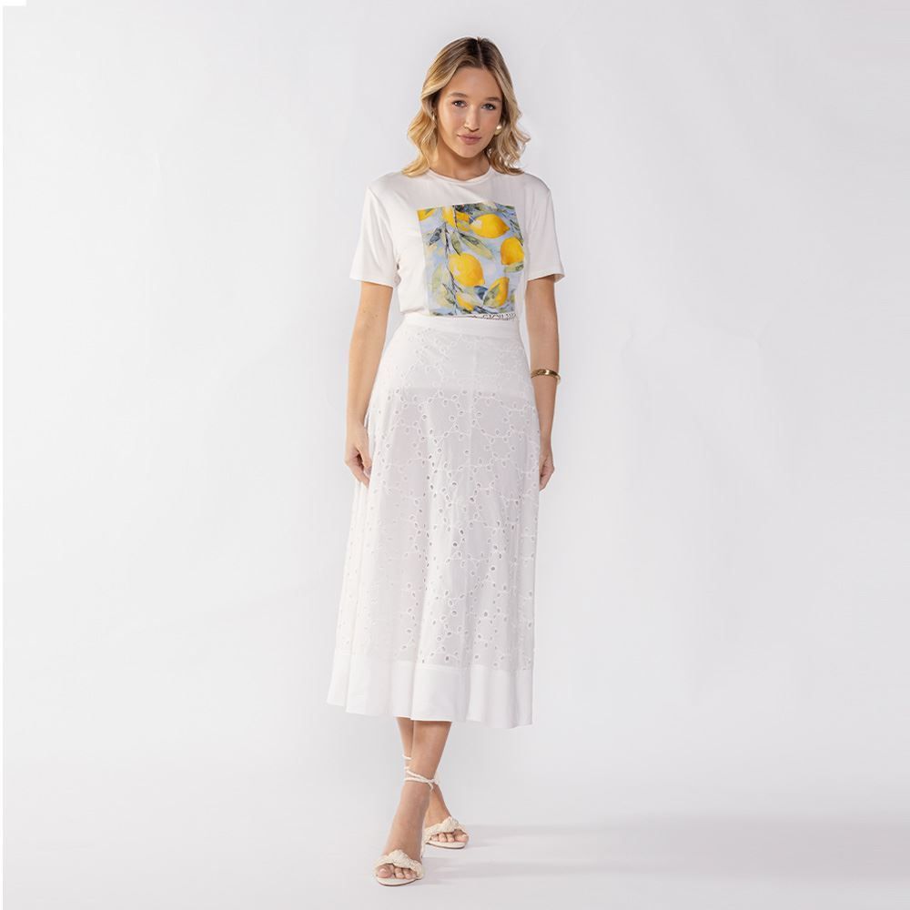 Saia Midi Clássica Em Laise Patricia Foster