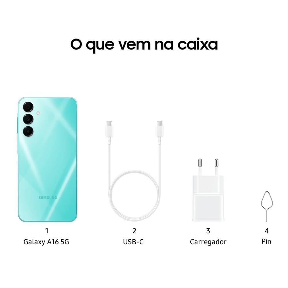 Samsung Galaxy A16 5G 128Gb Tela 6.7 50Mp Nfc Ip54 5000Mah - Verde Claro