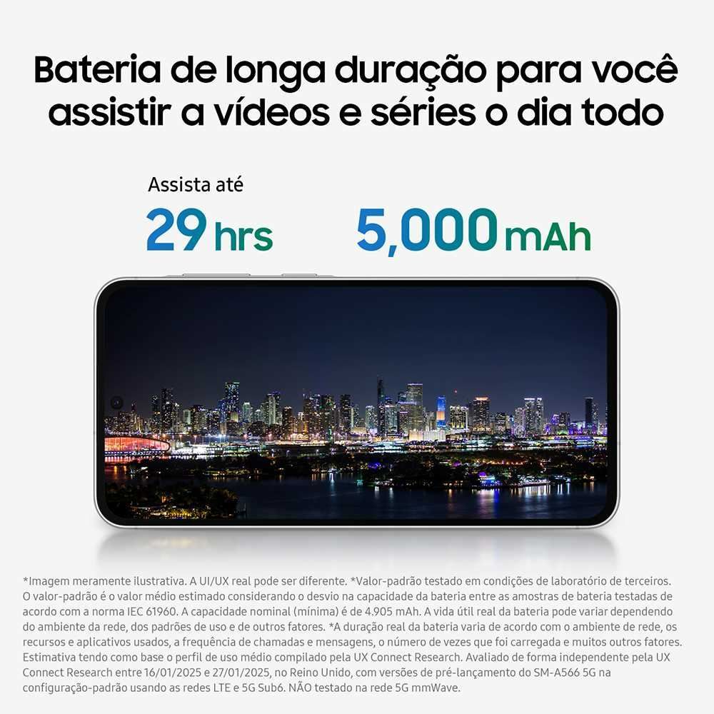 Samsung Galaxy A36 5G, 128 Gb, 6 Gb, Câmera Tripla - PRETO