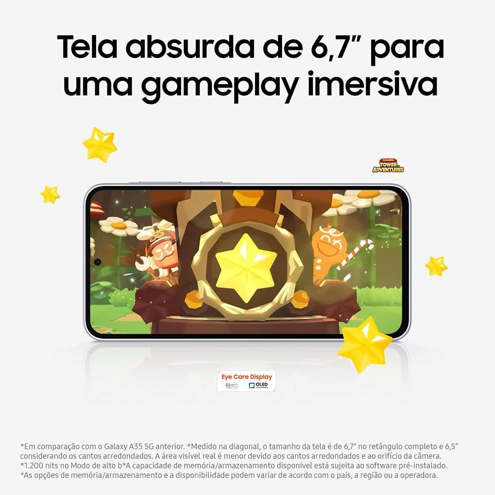 Samsung Galaxy A36 5G, 128 Gb, 6 Gb, Câmera Tripla - PRETO