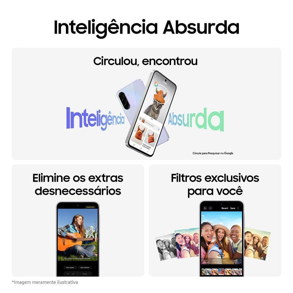 Samsung Galaxy A36 5G, 128 Gb, 6 Gb, Câmera Tripla - PRETO