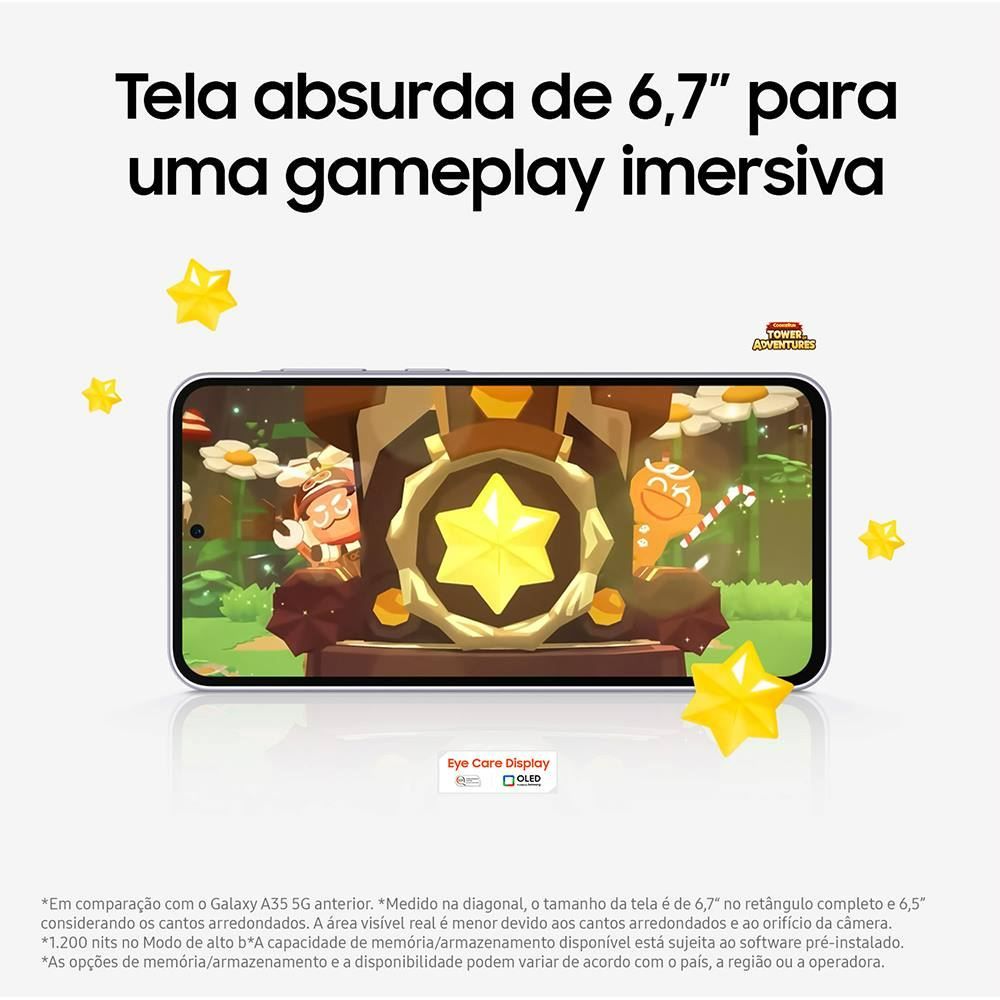 Samsung Galaxy A36 5G, 256 Gb, 8 Gb, Câmera Tripla - BRANCO