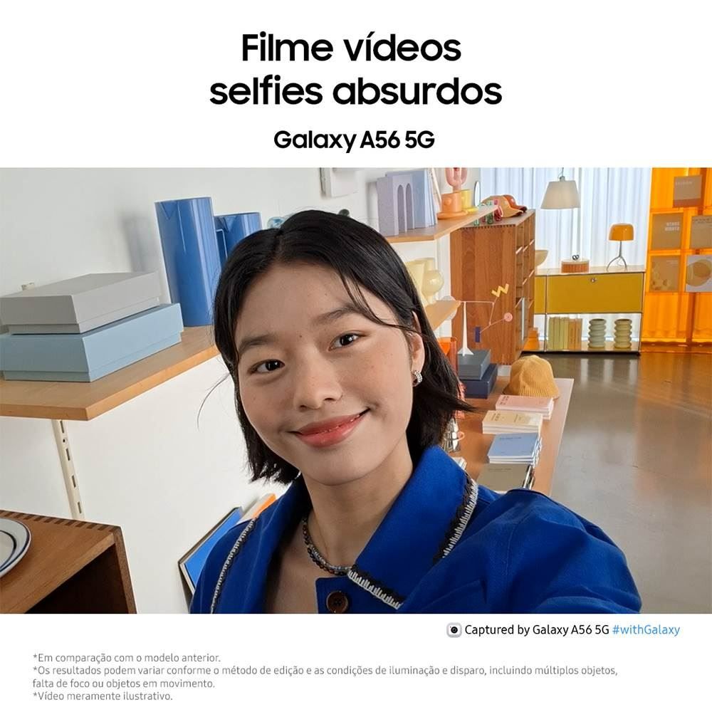 Samsung Galaxy A56 5G, 256 Gb, 8 Gb, Câmera Tripla - VERDE