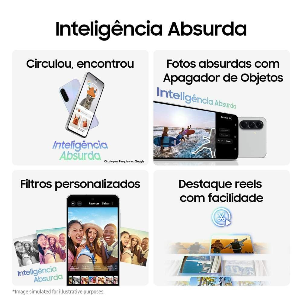 Samsung Galaxy A56 5G, 256 Gb, 8 Gb, Câmera Tripla - PRETO